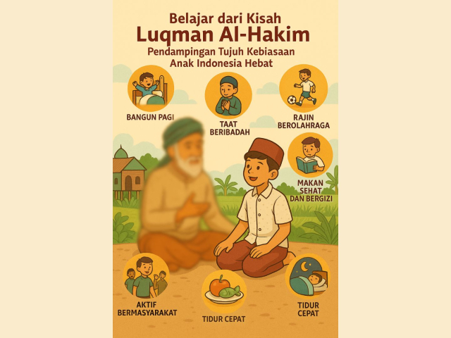 Belajar dari Kisah Luqman Al-Hakim:  Pendampingan Tujuh Kebiasaan Anak Indonesia Hebat   